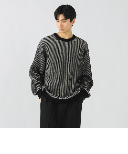 【新品未使用】ANDREAFENZIクルーネックニットS46ブラウン定価約3万円 未使用】ANDREAFENZIクルーネックニットS46ブラウン定価約3 トップス