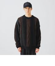 アソート レトロ クルーネック ニット