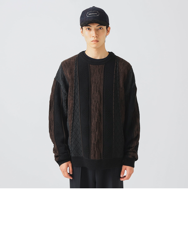 アソート レトロ クルーネック ニット