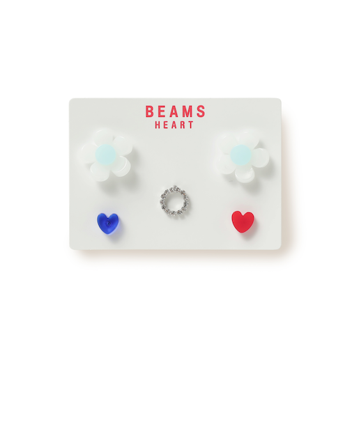 ハート × フラワー セット ピアス