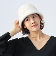 フェイク ファー バケットハット