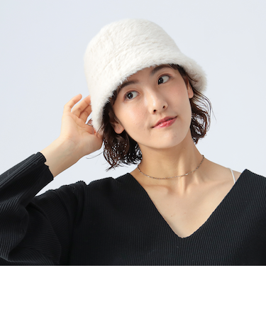 フェイク ファー バケットハット