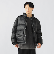 フェイクレザー 中綿 ブルゾン