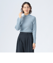 袖ボタン ベーシック リブニット