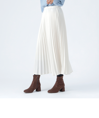 ウールライク プリーツスカート