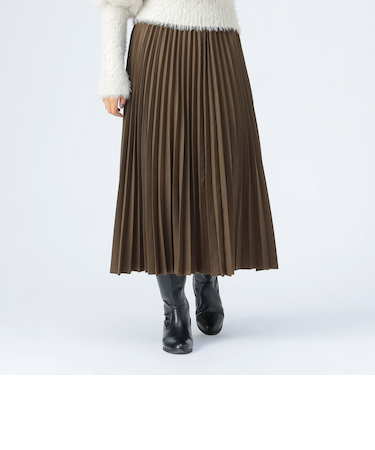ウールライク プリーツスカート