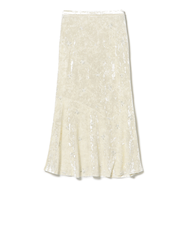 ベロア 刺繍 マーメイドスカート