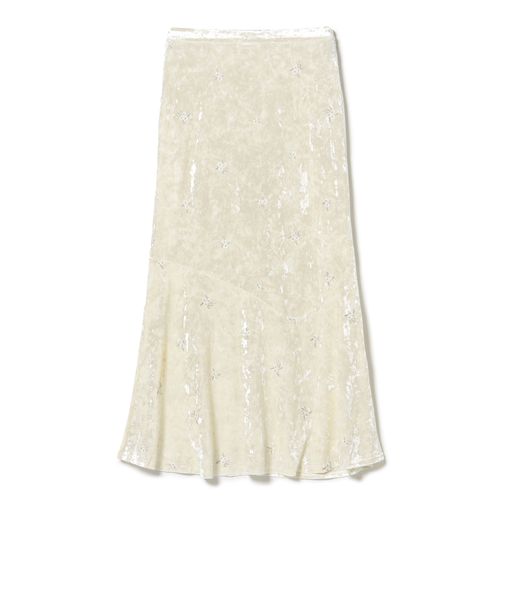 ベロア 刺繍 マーメイドスカート