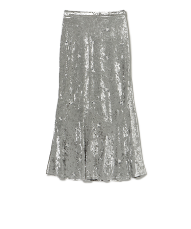 ベロア 刺繍 マーメイドスカート