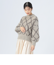 ブークレ シャギー ニット プルオーバー