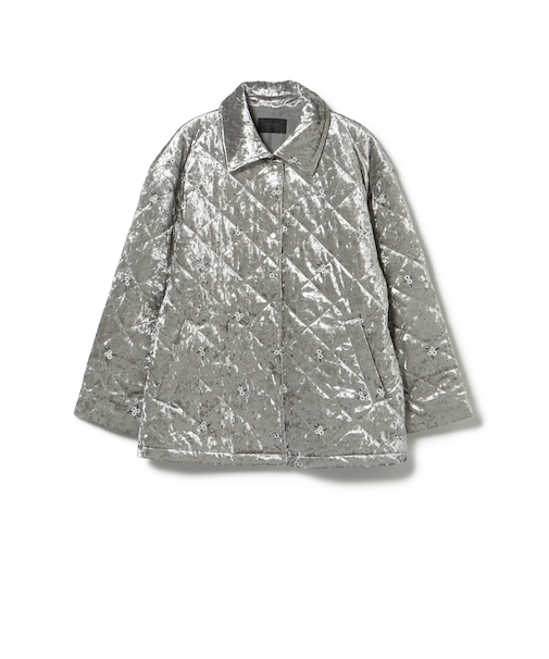 ベロア 刺繍 ブルゾン