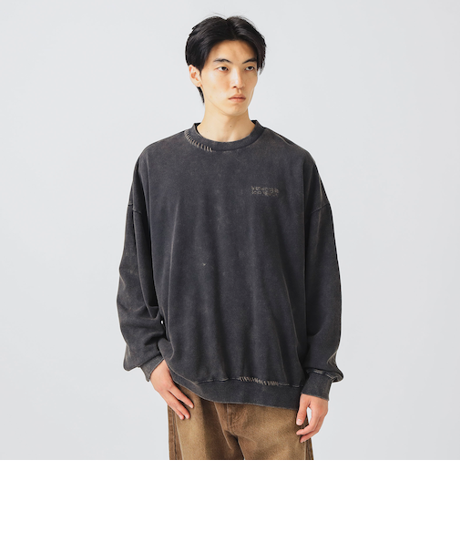 フェード ステッチ クルーネック スウェット