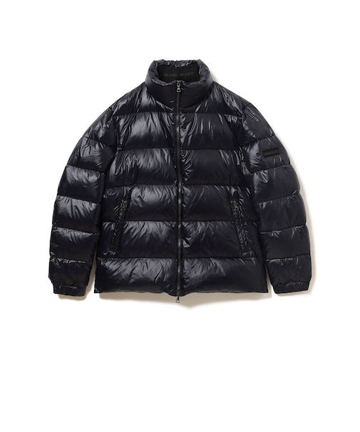 シャイニー スタンドカラー ダウン ジャケット