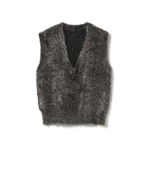 オーロラ ニット ベスト