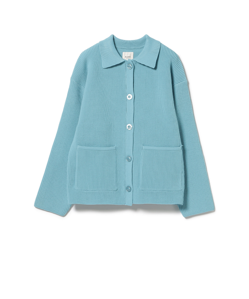 ビッグボタン ニット ジャケット