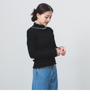 ロングスリーブ 配色 メロープルオーバー