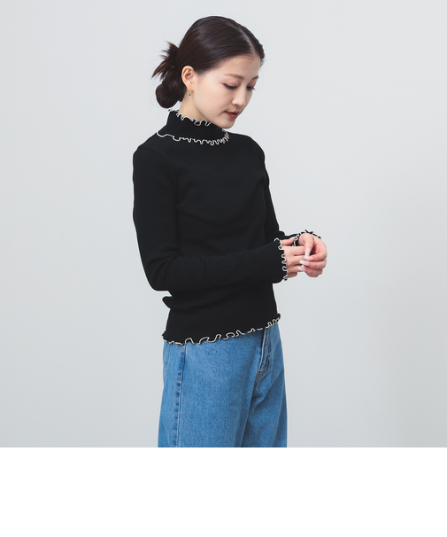 ロングスリーブ 配色 メロープルオーバー