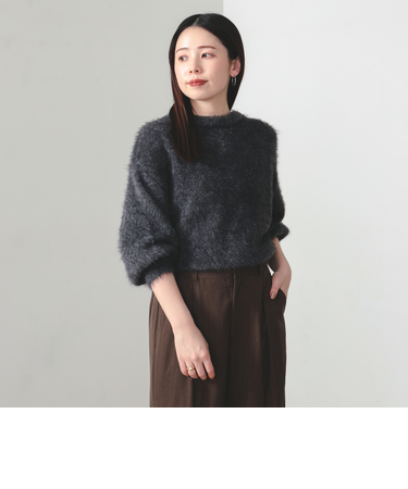 シャギー ジャガード 2WAY プルオーバー