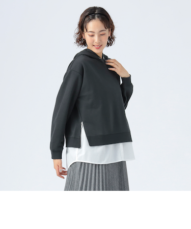 サイドジップ コンビ フーディー