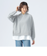 サイドジップ コンビ フーディー