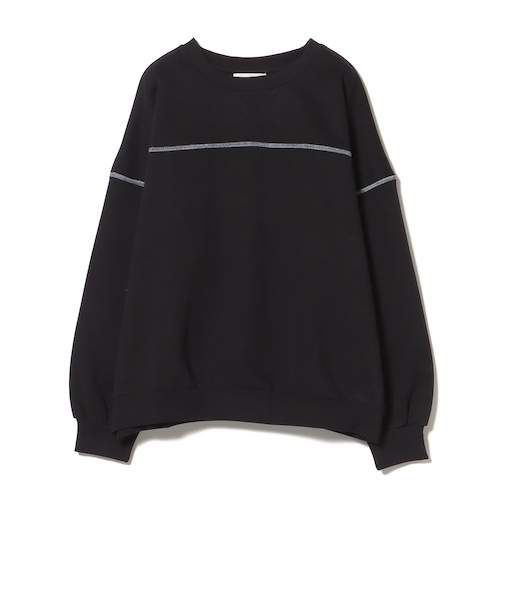 ビッグ 配色ステッチ クルー ネック スウェット