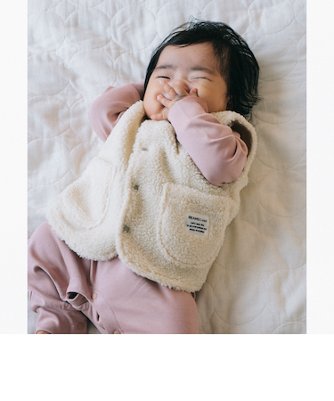 【WEB限定】ベビー ボア ベスト 2025FW（70～80cm）