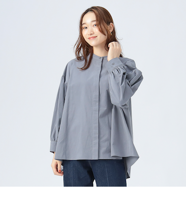 後ろ タック フレア シャツ