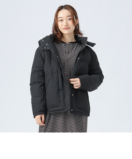 リバーシブル フード付き ダウン ジャケット