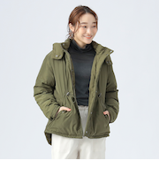 リバーシブル フード付き ダウン ジャケット