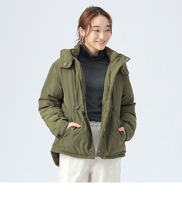 リバーシブル フード付き ダウン ジャケット