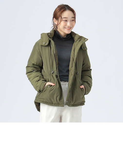 リバーシブル フード付き ダウン ジャケット