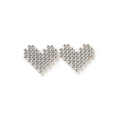 モザイク ハート ピアス