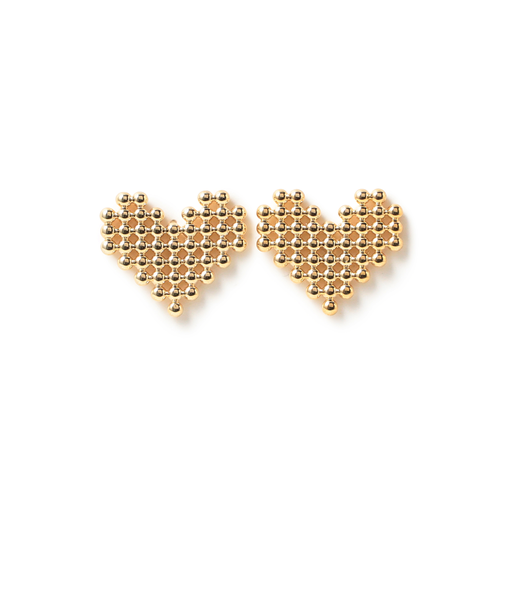 モザイク ハート ピアス