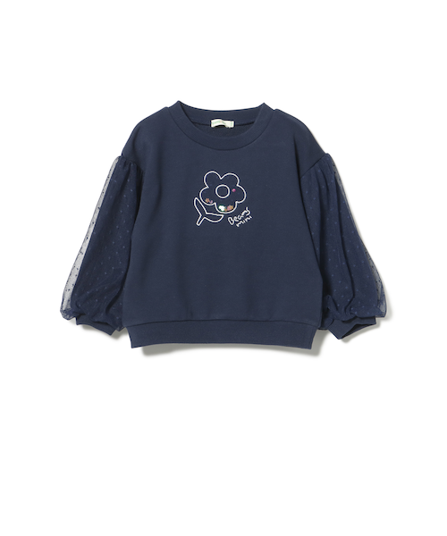 チュールスリーブ キラキラ スウェット 2025FW（90～140cm