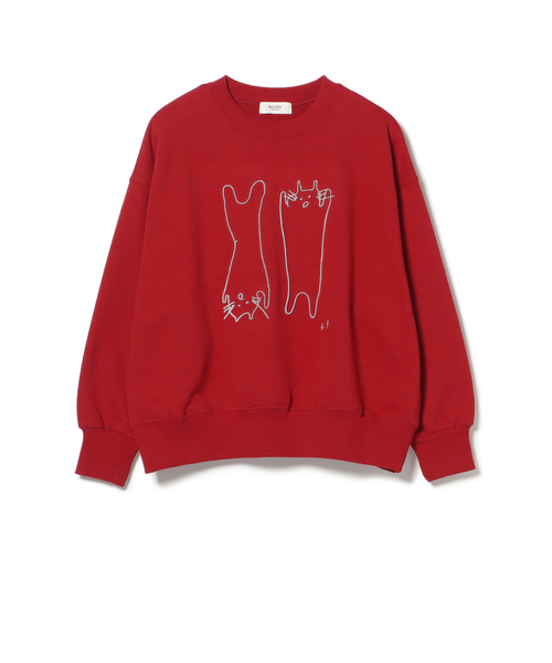 アート ネコ 刺繍 スウェット｜ビームスアウトレットの