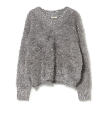 エアー シャギー Vネック プルオーバー