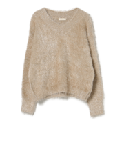 エアー シャギー Vネック プルオーバー