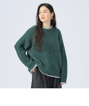 配色 ネップヤーン ニット