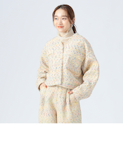 カラーネップ ツイードブルゾン