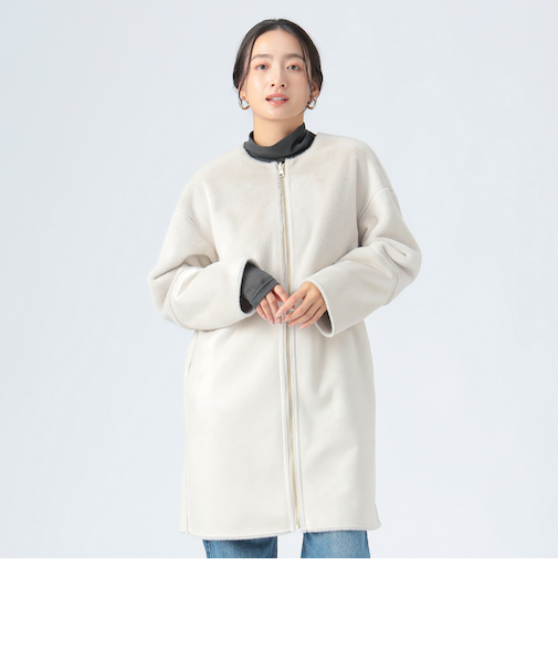 フェイクムートン リバーシブル コート