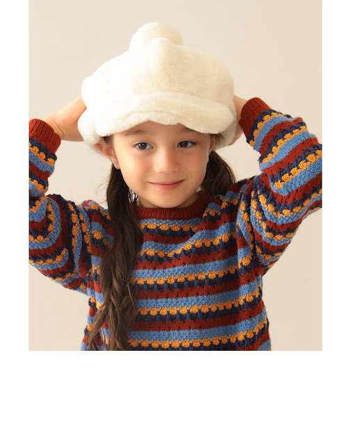 フェイクファー ポンポン キャスケット 2025FW