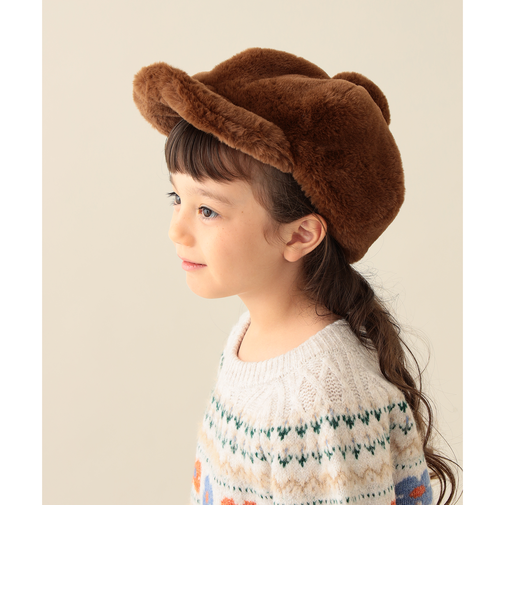 フェイクファー ポンポン キャスケット 2025FW