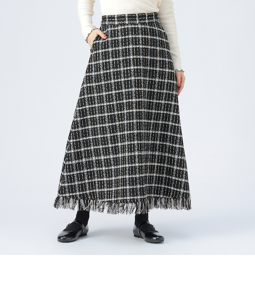 チェック柄 ツイード スカート