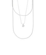 3連 キュービックジルコニア ネックレス