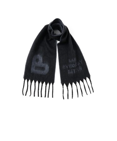 B-HEART ロゴ シャギーマフラー