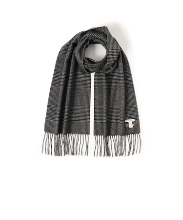 カシミヤ グレンチェック マフラー