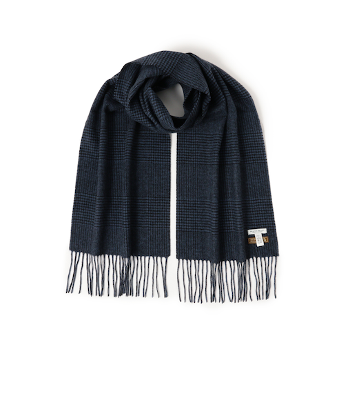 カシミヤ グレンチェック マフラー