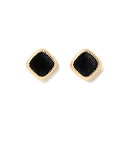 ベロア スクエア イヤリング