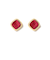 ベロア スクエア イヤリング