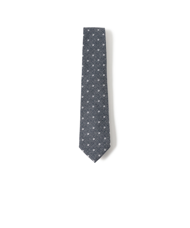 ウールシルク 小紋柄 ネクタイ